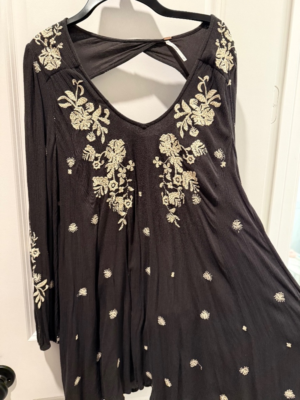 Free People Embroidered Mini Dress Size S